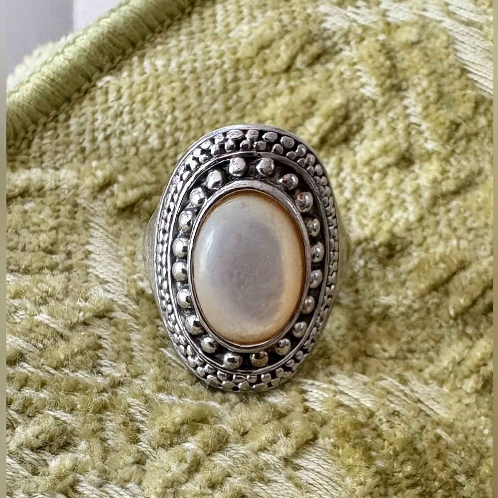 Sterling Silver and Pearl Women's Ring